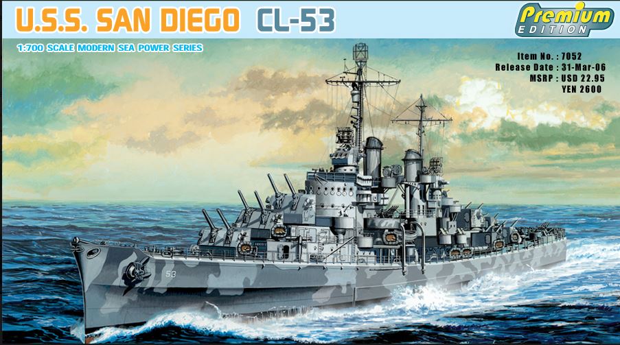 U.S.S. San Diego CL-53 Kit – Dragon 1:700