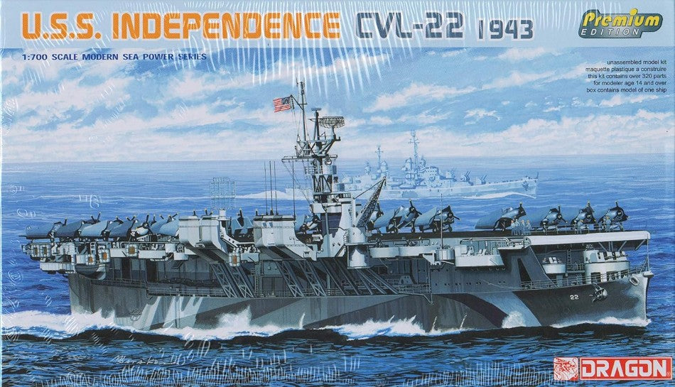 U.S.S. Independence CVL-22 1943 Kit – Dragon 1:700