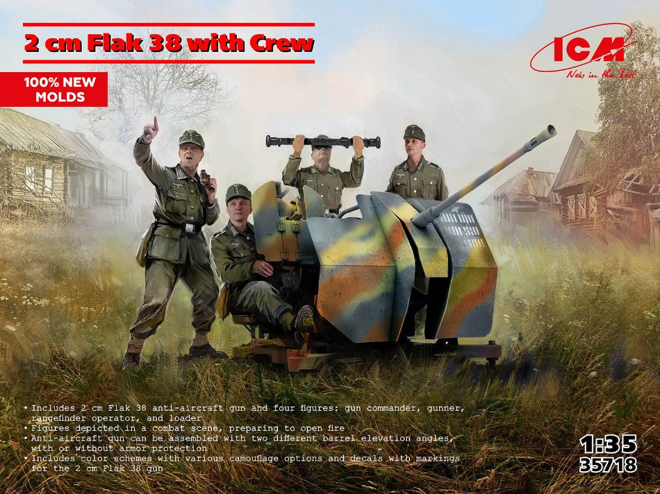 Flak 38 With Crew Kit – ICM 1:35