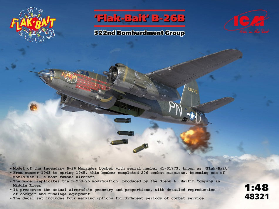 B-26B Marauder Flak BAIT.322nd Kit – ICM 1:48