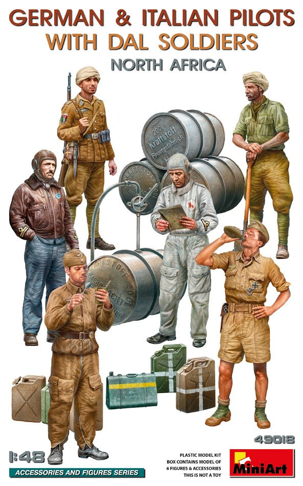 German & Italian Pilots W/dal Soldiers North Africa Kit – Miniart 1:48