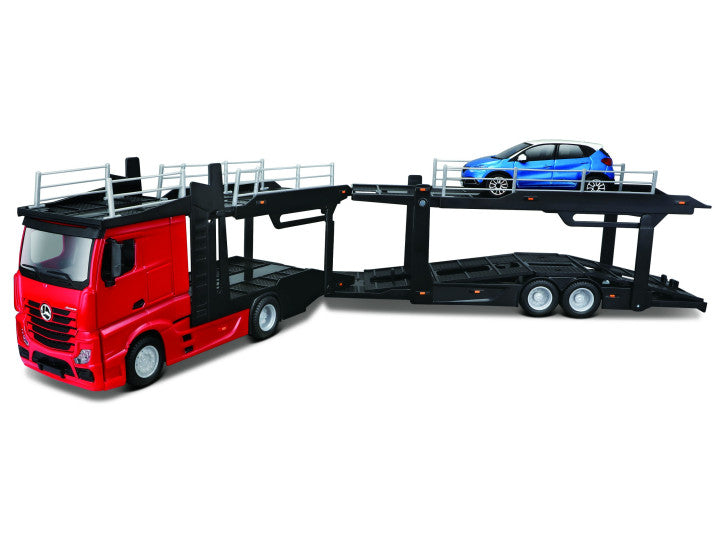 Bisarca Mercedes Actros 2545 Multicar Carrier + Auto – Burago 1:43