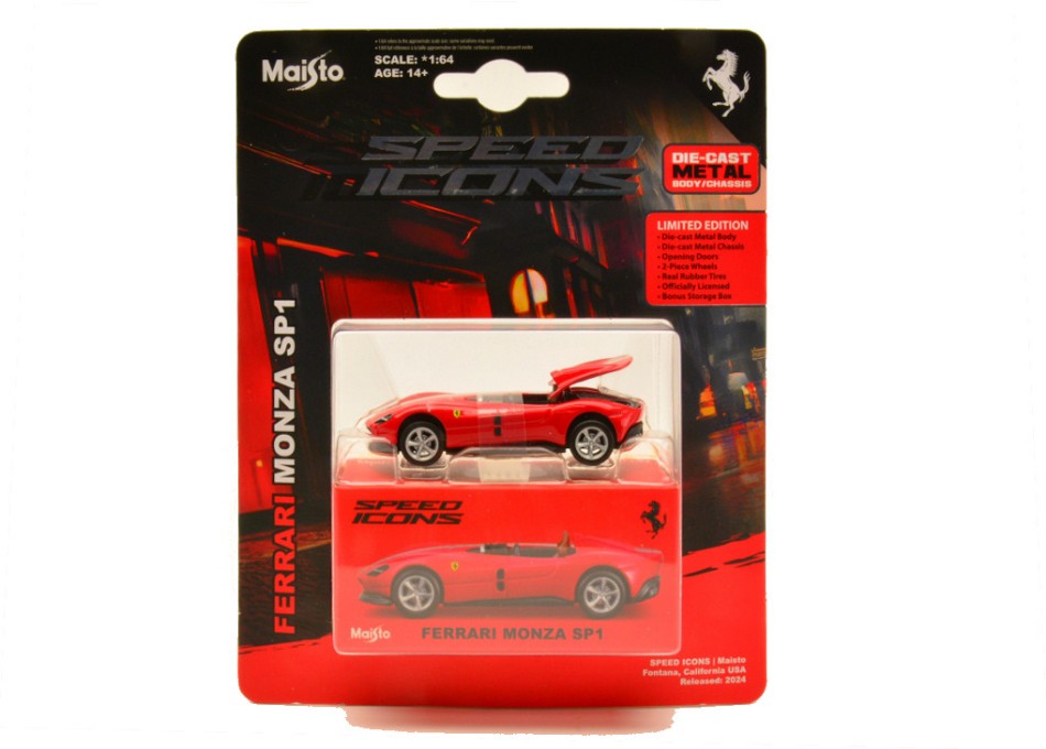 Ferrari Monza Sp-1 Cabriolet rosso 1:64 – Maisto
