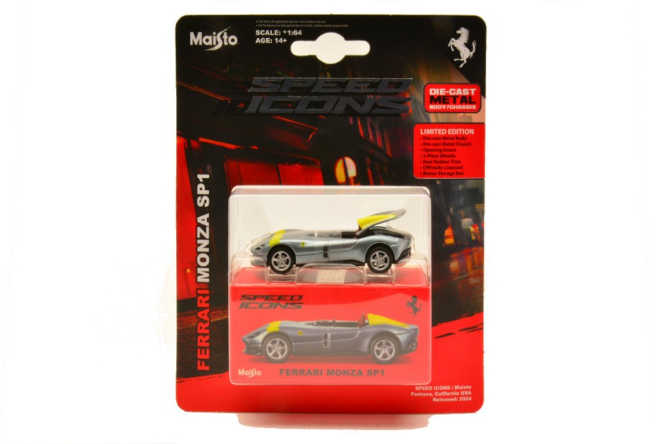 Ferrari Monza Sp-1 Cabriolet argento 1:64 – Maisto