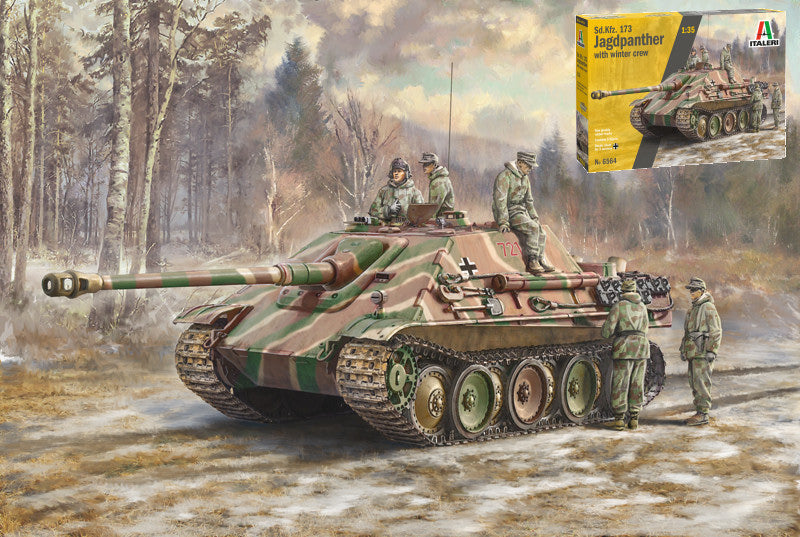 SD.KFZ.173 Jagdpanther With Crew Kit – Italeri 1:35