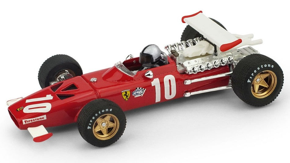 Ferrari 312 F1 Pedro Rodriguez 1969 N.10 6th Italy GP W/pilote – Brumm 1:43