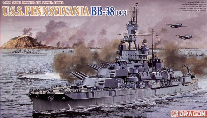 U.S.S. Pennsylvania BB-38 1944 Upgrade Version Kit – Dragon 1:700