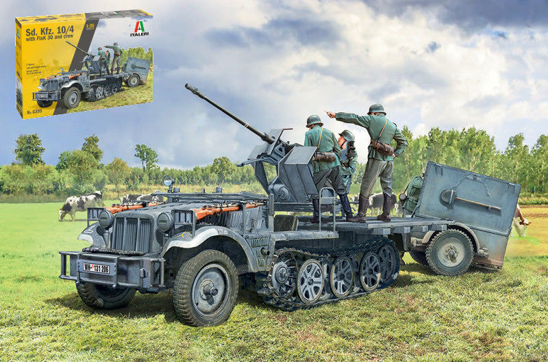 Sd Kfz 10/4 W/flak 30 And Crew Kit – Italeri 1:35