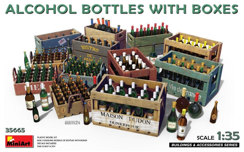 Alcohol Bottles W/boxes Kit – Miniart 1:35