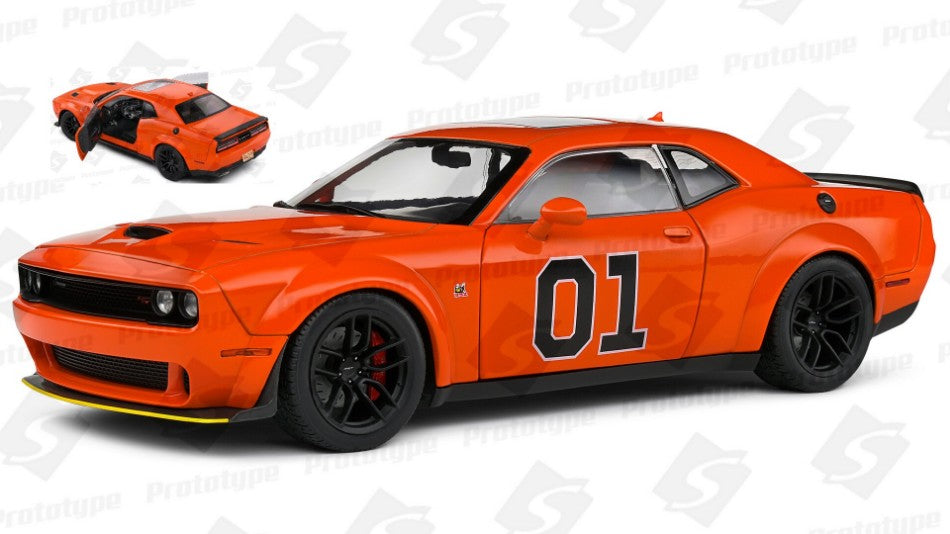 Dodge Challenger R/T N.01 Scat Pack 2023 "Gen.Lee Tribute" arancione 1:18 – Solido