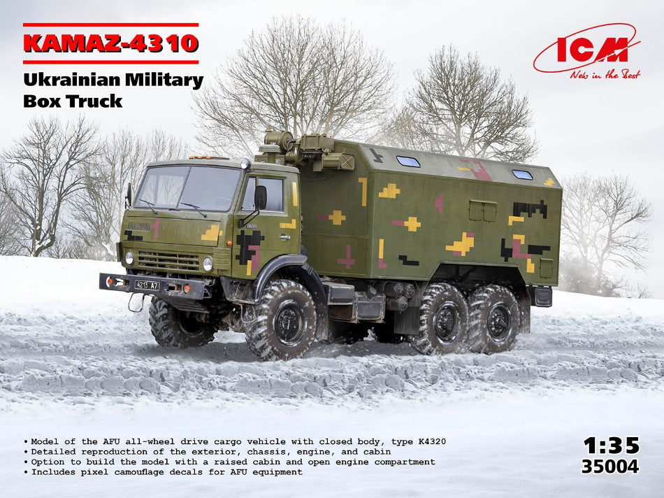 KAMAZ-4310 Ukrainian Military Box Truck Kit – ICM 1:35