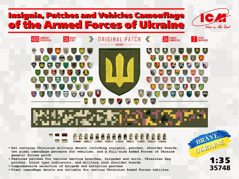 Galloni, Stemmi E Cammuffamenti Of Vehicles Of The Ukraine Kit – ICM 1:35