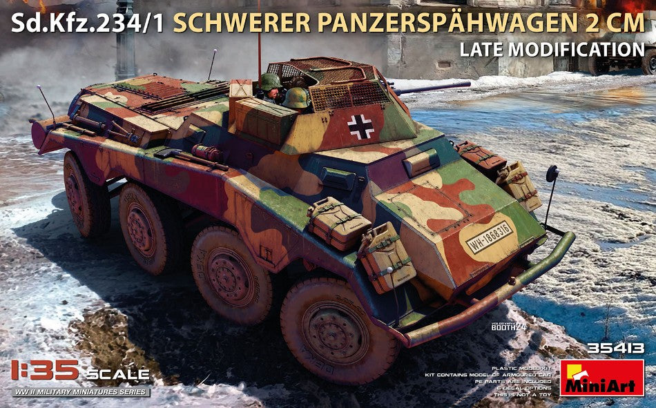 Sd.Kfz.234/1 Schwerer Panzerspähwagen (2 Cm). Late Mod Kit – Miniart 1:35
