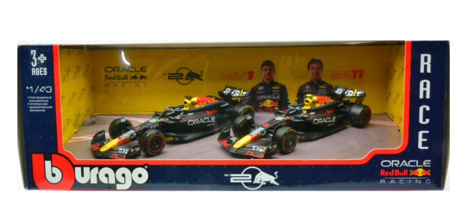 Set Red Bull 2024 N.1 Max Verstappen + N.11 Sergio Perez – Burago 1:43