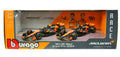 Set Mc Laren MCL38 2024 N.4 Lando Norris + N.81 Oscar Piastri – Burago 1:43