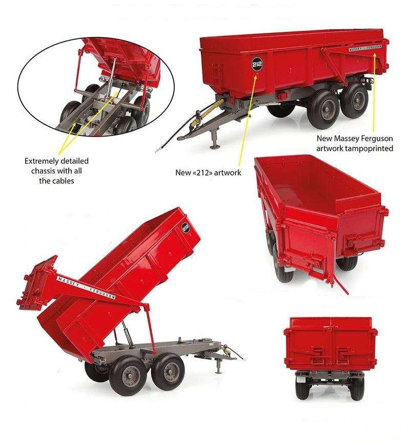 Rimorchio Massey Ferguson 212 Trailer – Universal Hobbies 1:32