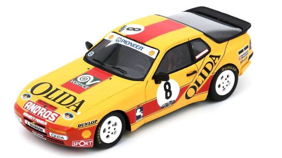 Porsche 944 Turbo Cup N.8 French Champion 1988 Andre Bourdon – Spark Model 1:43