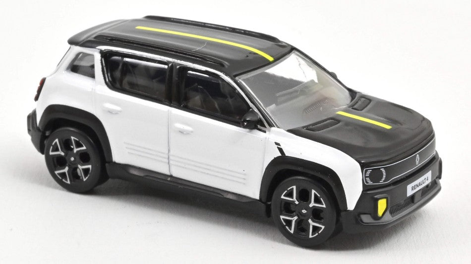 Renault 4 E-tech Electric 2025 White And Black – Norev 1:64