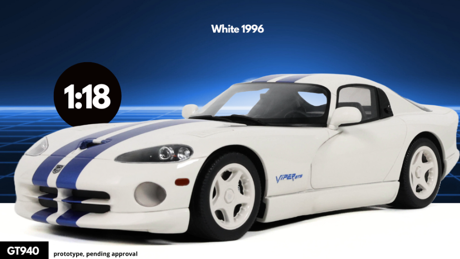 Dodge Viper GTS 1996 White – GT Spirit 1:18