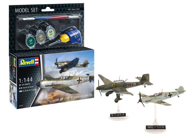 Model Set Messerschmitt BF109E & Junkers JU87B Kit – Revell 1:144
