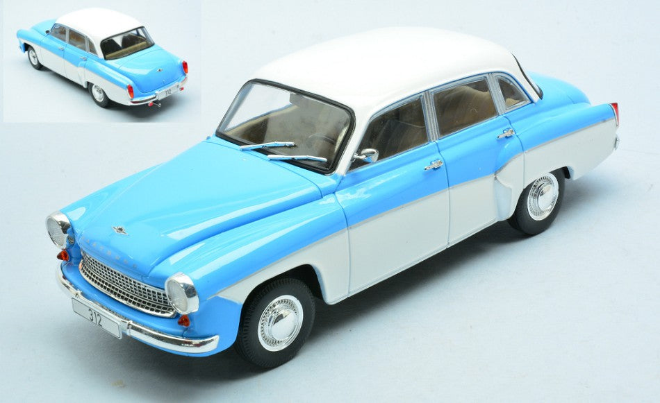 Wartburg 312 1965 Light Blue/white – Whitebox 1:24