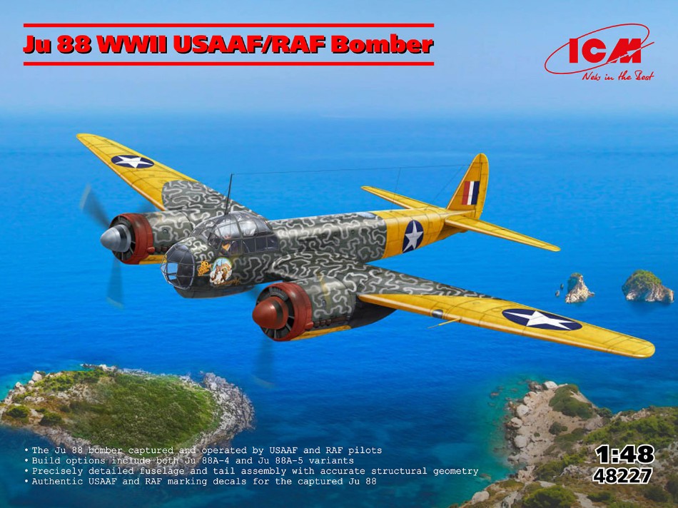 Ju 88 WWII Usaaf/raf Bomber Kit – ICM 1:48