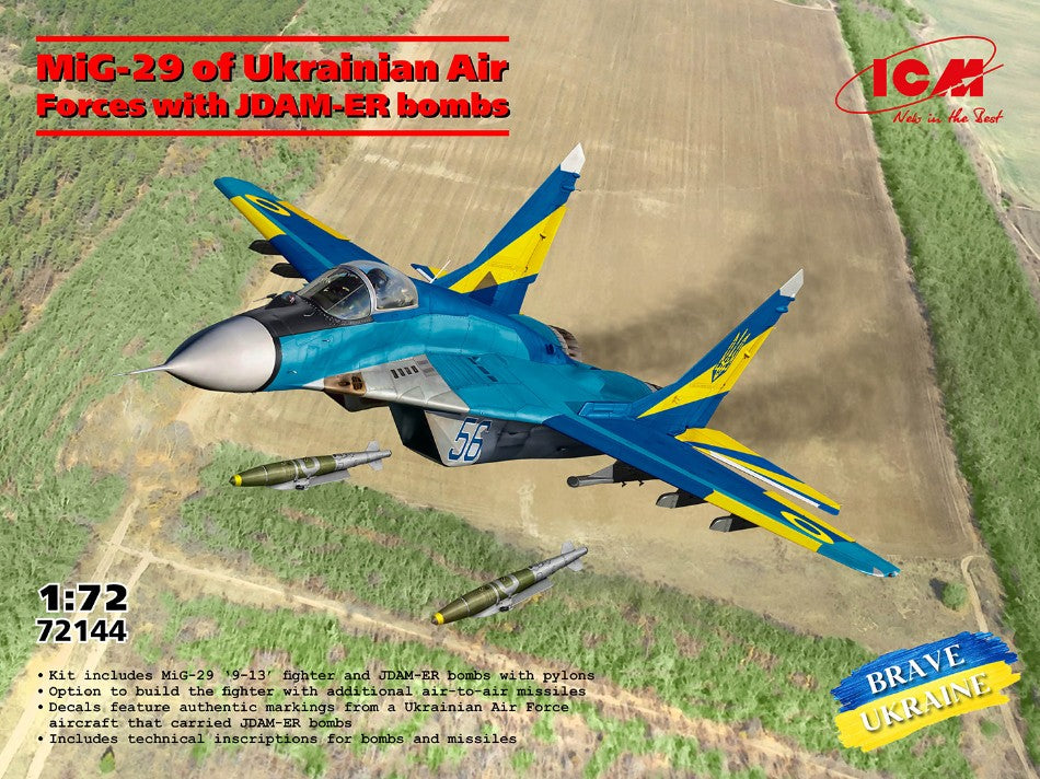 MIG-29 Of Ukrainian Air Forces With Jdam-er Bombs Kit – ICM 1:72