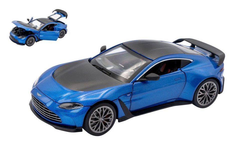 Aston Martin V12 Vantage Blue/carbon – RE.EL.Toys 1:24