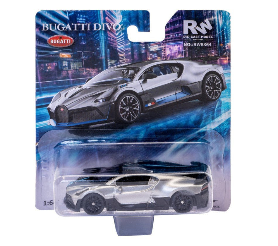 Bugatti Divo Metallic Grey Blister – RE.EL.Toys 1:64
