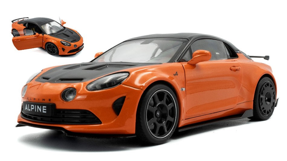 Alpine A110 Radicale Coupe 2024 arancione/nero 1:18 – Solido