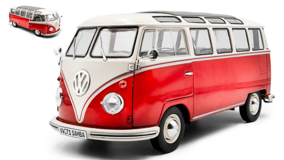Volkswagen T1 Samba Minibus 1962 Red/white – Solido 1:18
