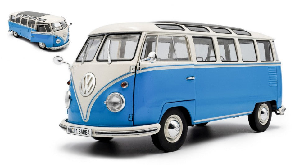 Volkswagen T1 Samba Minibus 1962 Light Blue/white – Solido 1:18