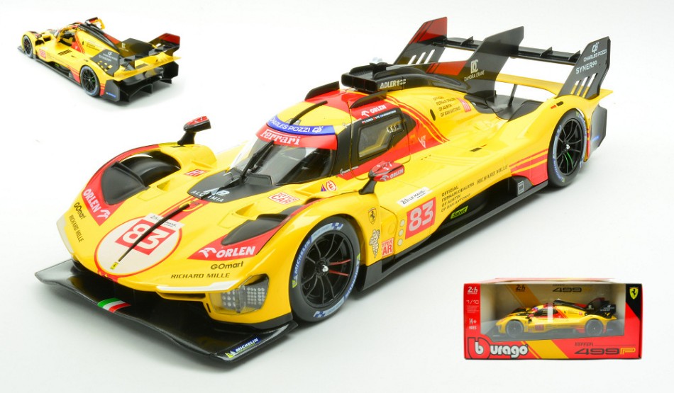 Ferrari 499P N.83 Le Mans 2024 Kubica-yifei-scarcman – Burago 1:18