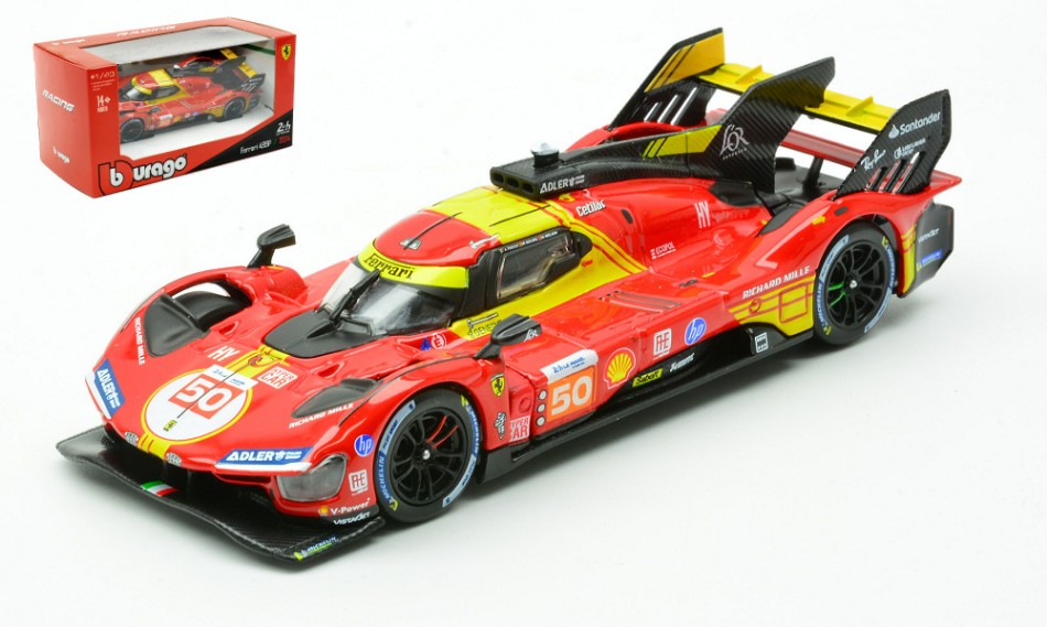 Ferrari 499P N.50 Winner Le Mans 2024 Fuoco-nielsen-molina – Burago 1:43