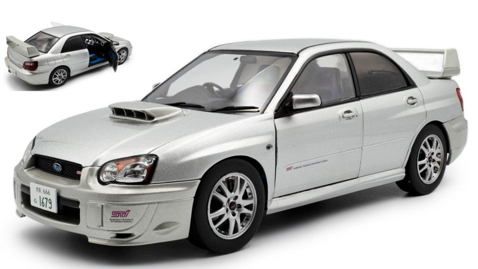 Subaru Impreza Wrx Sti Premium 2003 Silver Effect – Solido 1:18