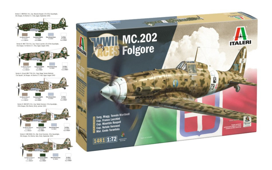 Mc 202 Folgore Aces Kit 1:72 – Italeri