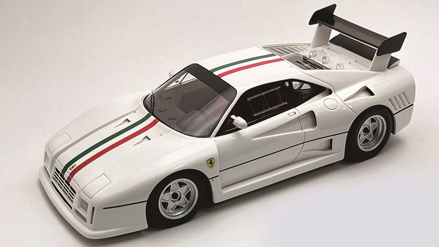 Ferrari 288 Gto Evoluzione 1985 White/italian Flag Stripe – Tecnomodel 1:18