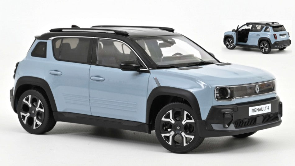 Renault 4 E-Tech 100% Electric 2025 Cloud blu 1:18 – Norev