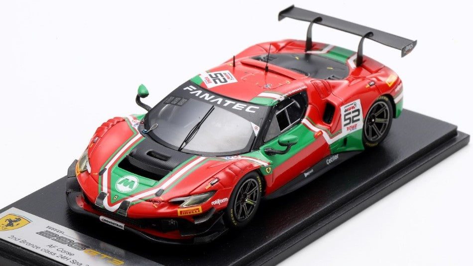Ferrari 296 GT3 N.52 2nd Bronze CL.24H Spa Mach.-mach.-bert.-mosca – Looksmart 1:43