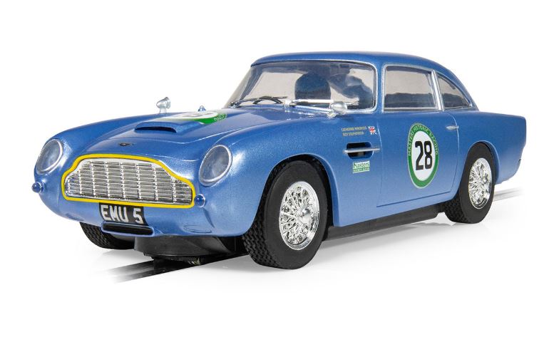 Aston Martin DB5 Blue & Yellow Historic GT Racing Slot – Scalextric 1:32