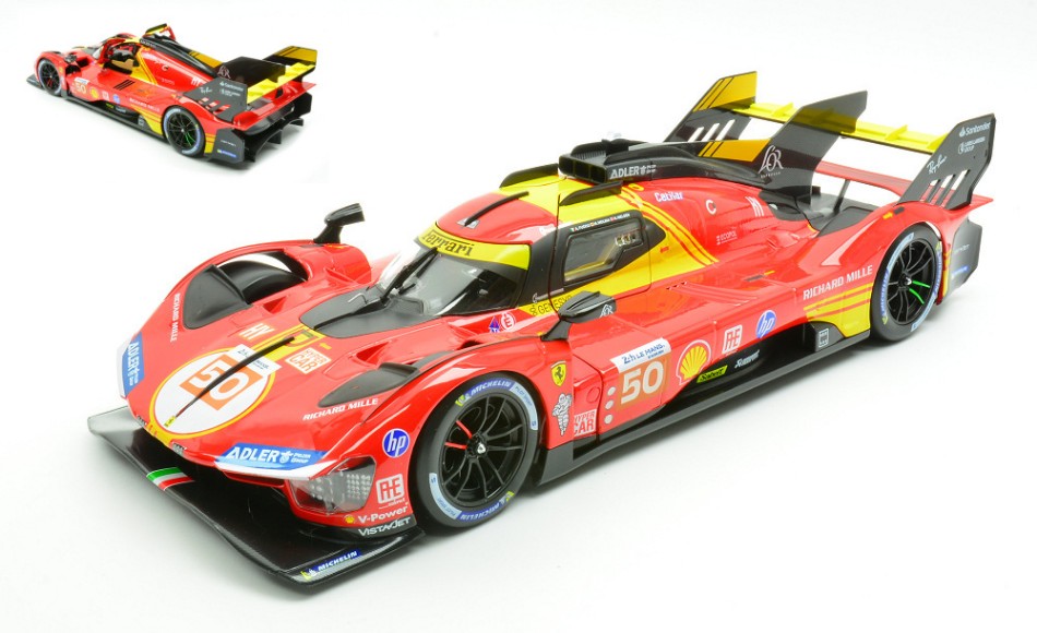 Ferrari 499P N.50 Winner 24 H Le Mans 2024 Fuoco-nielsen-molina – Burago 1:18