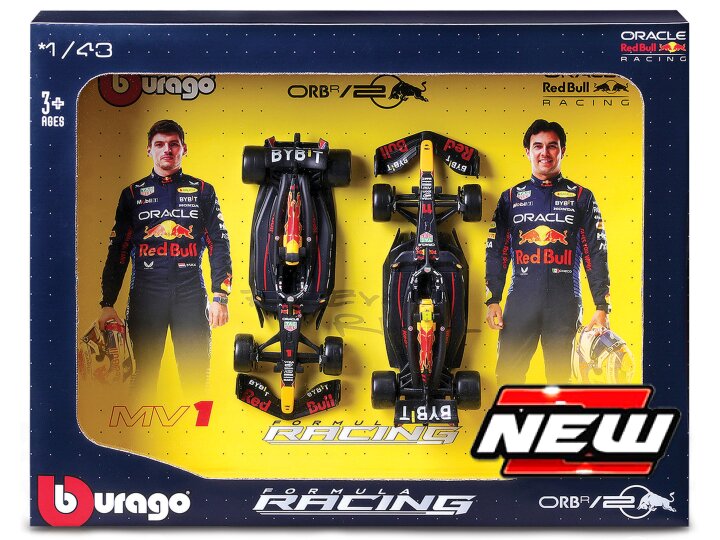 Red Bull RB20 Set N.1 M.VERSTAPPEN + N.11 S.PEREZ 2024 – Burago 1:43