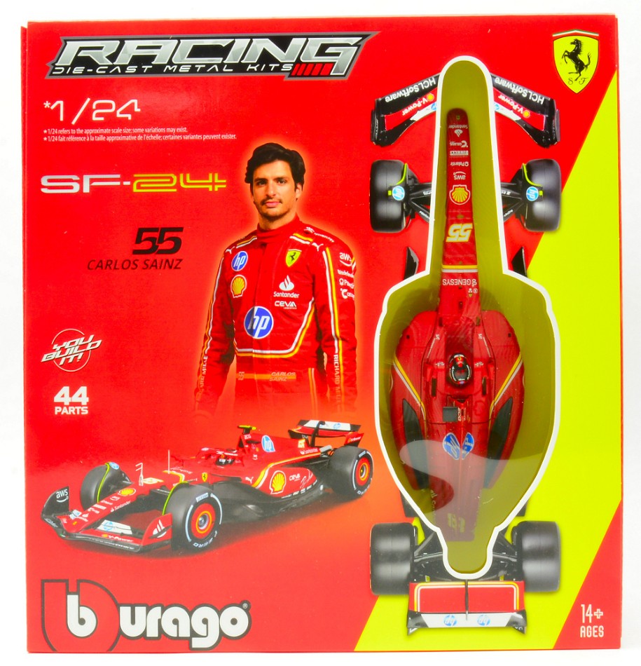 Ferrari SF-24 N.55 Carlos Sainz F1 2024 With Helmet Kit – Burago 1:24