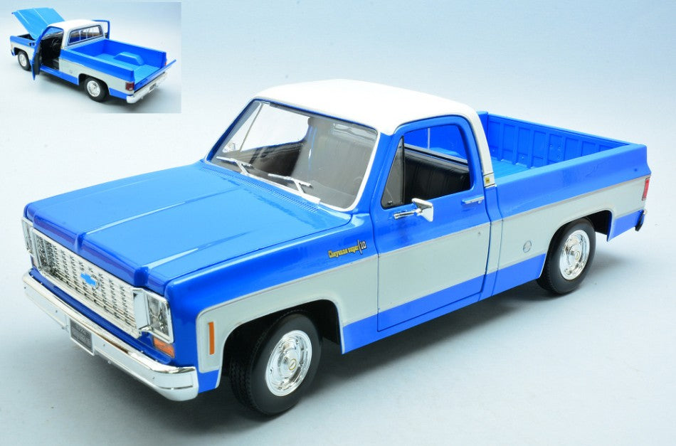 Chevrolet C10 Cheyenne Super 1974 Blue – Maisto 1:18