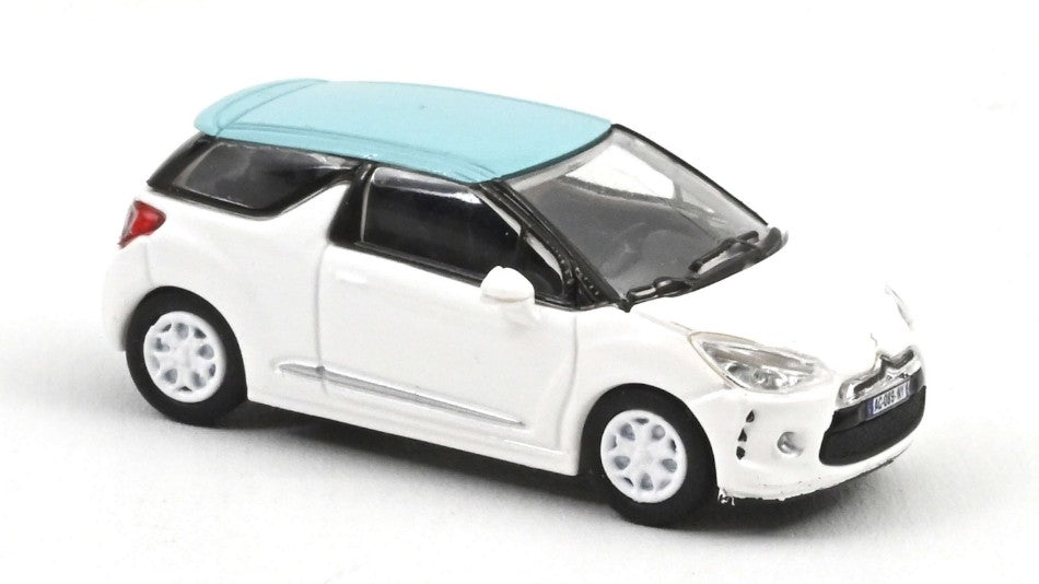 Citroën Ds3 2010 Banquise bianco And blu Boticelli Roof 1:87 – Norev