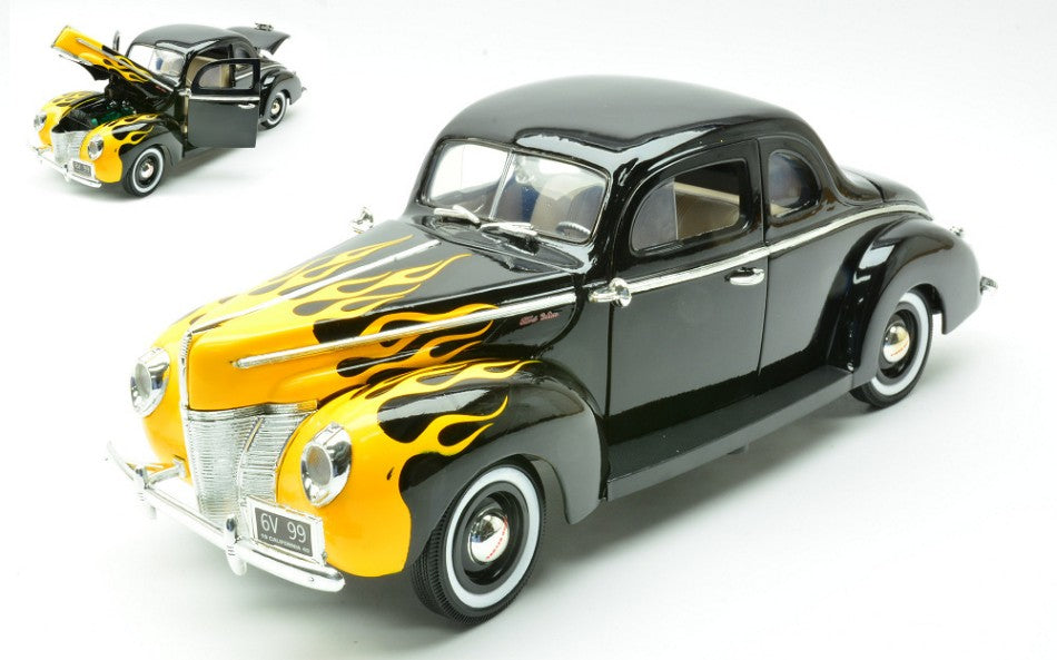 Ford Deluxe Coupe' 1940 Yellow W/flames – MotorMax 1:18