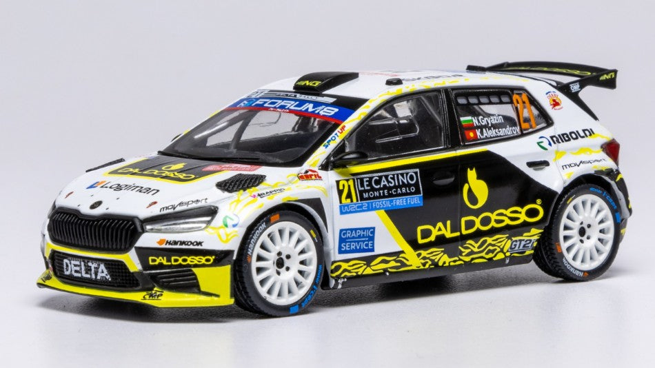 Skoda Fabia Rs N.21 RALLY2 Monte Carlo 2025 Gryazin-aleksandrov – Ixo Model 1:43