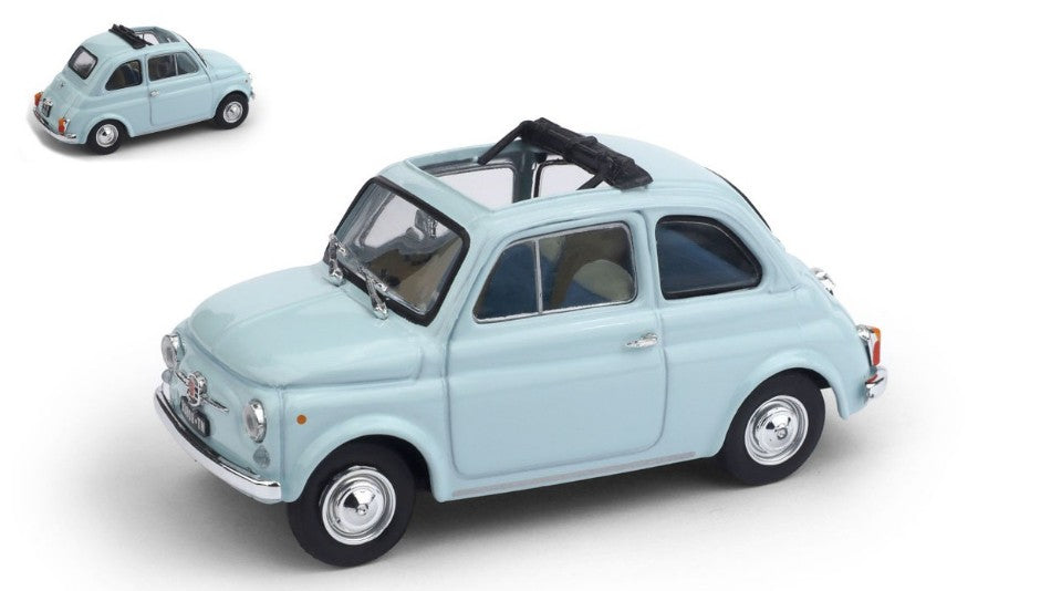 Fiat 500 F 1965-72 Aperta Azzurro Acquamarina – Brumm 1:43
