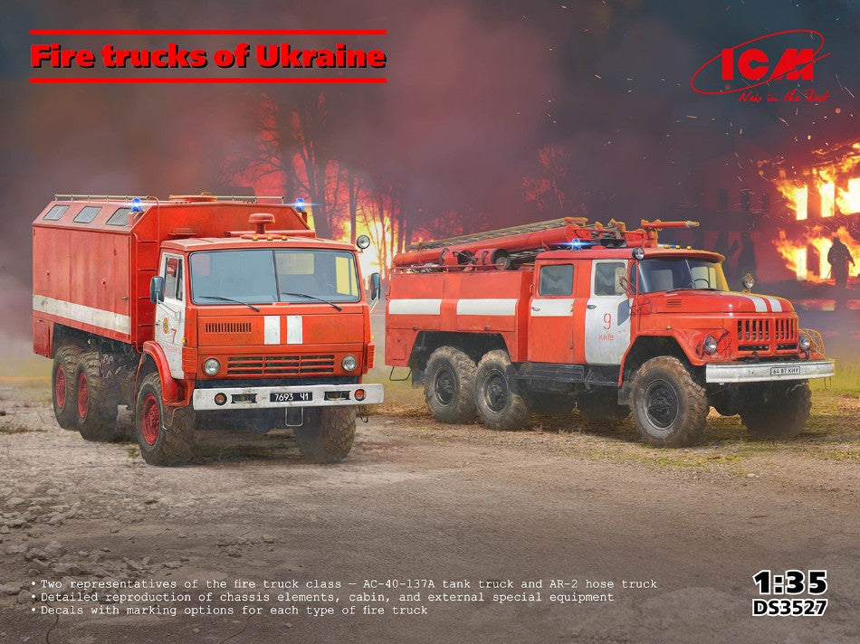 Fire Trucks Of Ukraine Kit – ICM 1:35