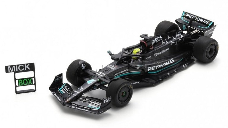 Mercedes F1 N.47 Spanish GP 2023 Tyre Test Mick Schumacher W/pit B. – Spark Model 1:18